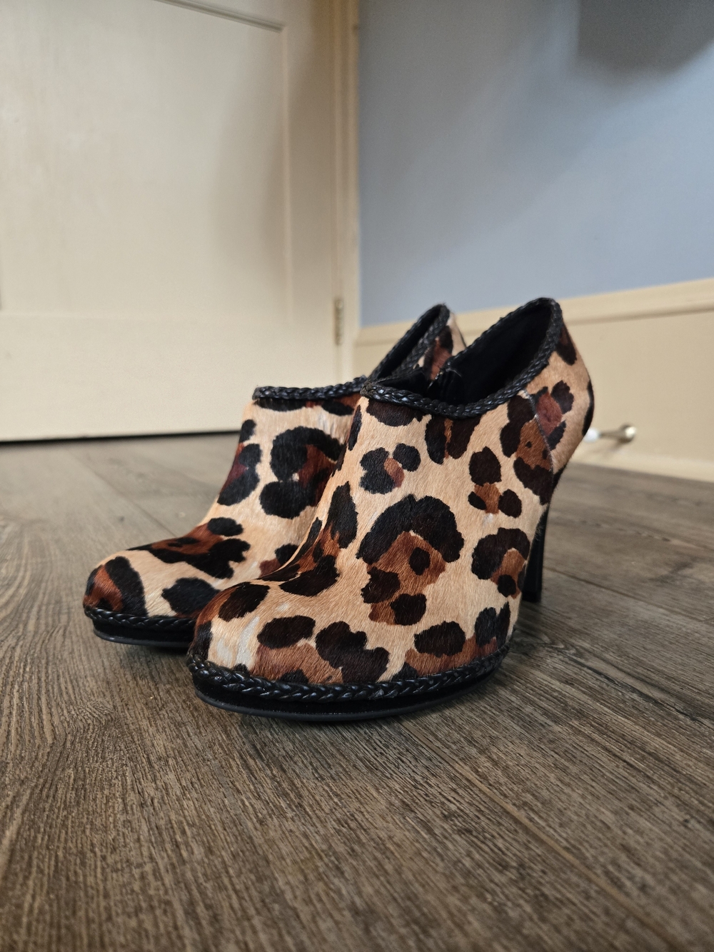 Leopard Print High Heel Mule - Women's